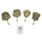 Alternate image 1 for Harry Potter Gold Hogwarts Houses Wall Hooks Storage Rack Organizer, Set of 4   Freestanding Hat And Coat Rack Wall Mount, Home Decor Room Essentials   Official Wizarding World Gifts And Collectibles