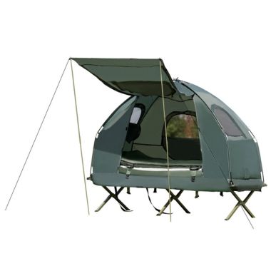 aanklager maart Ontaarden Costway 1-Person Compact Portable Pop-Up Tent/Camping Cot with Air Mattress  Sleeping Bag | Bed Bath & Beyond
