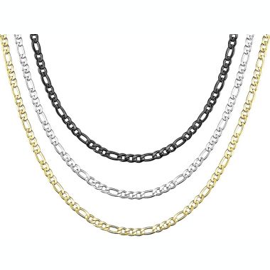 GoodMerchan - Men's Stainless Steel Chain Necklace - 3 Pack - Stylish Chain Trio for All. View a larger version of this product image.