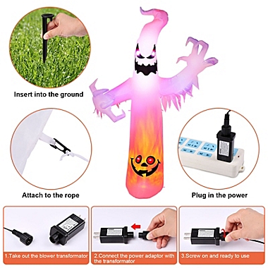 CAMULAND 8FT Inflatable Halloween Hunting Ghost Blow Up,8FT. View a larger version of this product image.