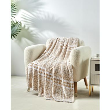 Plazatex Tala Micro Plush Decorative All Season Throw Blanket 50" X 60" Multi Color. View a larger version of this product image.
