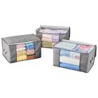 Alternate image 3 for Collections Etc 3 Set Large All-Around Zippered Storage Bags with Handles Grey