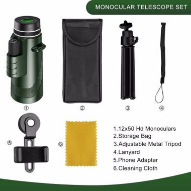 Stock Preferred Monocular Telescope in Green. View a larger version of this product image.