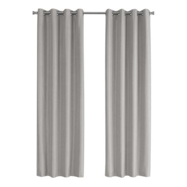 Monarch Specialties I 9836 Curtain Panel - 2pcs / 52"W X 95"H Silver Solid Blackout. View a larger version of this product image.