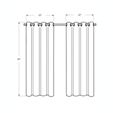 Monarch Specialties I 9836 Curtain Panel - 2pcs / 52"W X 95"H Silver Solid Blackout. View a larger version of this product image.