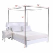 Stock Preferred Mosquito Netting Canopy Frame Set in Queen Size Silver