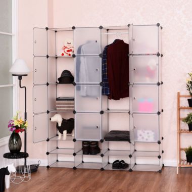 Slickblue 16+8 Cubes Portable Clothes Closet Storage Cabinet. View a larger version of this product image.