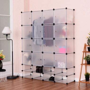 Slickblue 16+8 Cubes Portable Clothes Closet Storage Cabinet. View a larger version of this product image.