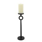 Alternate image 1 for Kingston Living 17" Black Pillar Candle Holder