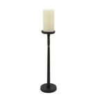 Alternate image 2 for Kingston Living 17" Black Pillar Candle Holder