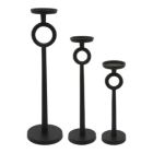 Alternate image 3 for Kingston Living 17" Black Pillar Candle Holder