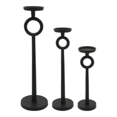 Kingston Living 17" Black Pillar Candle Holder. View a larger version of this product image.