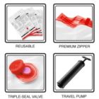 Alternate image 3 for Casafield Vacuum Storage Bags with Travel Hand Pump, Space Saving Compression Bags for Blankets, Clothes, Blankets, Comforters