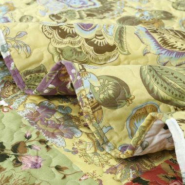 Legacy Decor 3 PCS Paisley Stitched Pinsonic Reversible Lightweight All Season Bedspread Quilt Coverlet Oversize, King Size. View a larger version of this product image.
