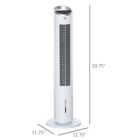 Alternate image 2 for Halifax North America 40" Portable Oscillating Air Cooler Fan, 3-In-1 Standing Fan Cooler with Humidifier, 3 Modes, 8H Timer, Remote, LED Display, White