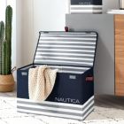 Alternate image 0 for Nautica Folded Hamper W/ Lid, Navy Stripe