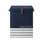 Alternate image 3 for Nautica Folded Hamper W/ Lid, Navy Stripe