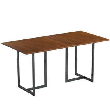 Hivago Metal Frame Wood Top Console Dining Table Rectangular Kitchen Table-30 Inch Steel frame. View a larger version of this product image.