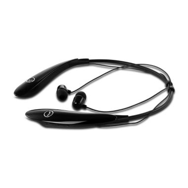 beFree Sound Bluetooth Wireless Active Sports Earbud Headphones in Black with Microphone. View a larger version of this product image.