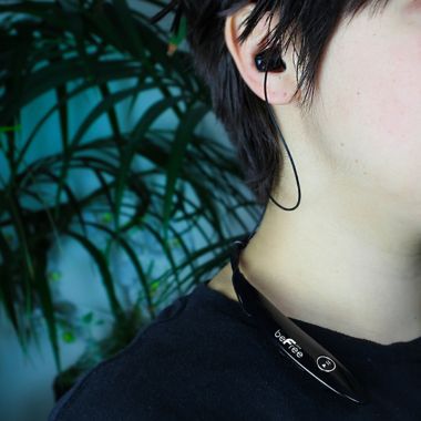 beFree Sound Bluetooth Wireless Active Sports Earbud Headphones in Black with Microphone. View a larger version of this product image.