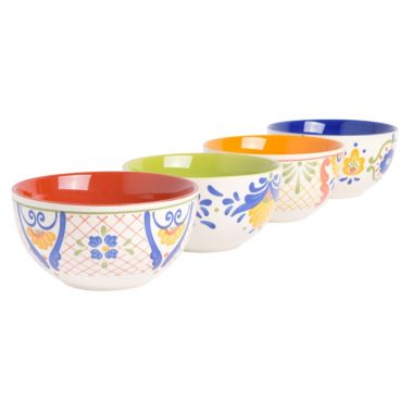 Laurie Gates Tierra 4 Piece 6 Inch Stoneware Cereal Bowl Set in Assorted Designs. View a larger version of this product image.