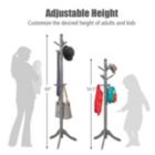Alternate image 2 for Slickblue Adjustable Free Standing Wooden Coat Rack