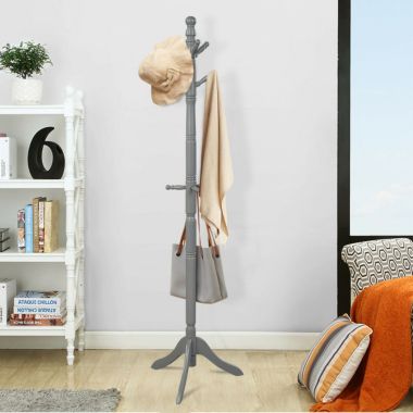 Slickblue Adjustable Free Standing Wooden Coat Rack. View a larger version of this product image.