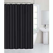 Hotel Collection Fabric Shower Curtain Liners With Reinforced Hook Holes - Black