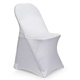 Lann's Linens 10 pcs Spandex Folding Chair Covers for Wedding, Party, and Banquet