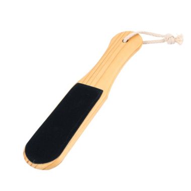 Unique Bargains Wooden Handle Two-sided Cuticle Professional Portable Rasp Remover Durable Decorate Pedicure Foot Nail File. View a larger version of this product image.
