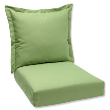 CC Outdoor Living 44" Sunbrella Green Outdoor Patio Deep Seating Cushion and Back Pillow. View a larger version of this product image.