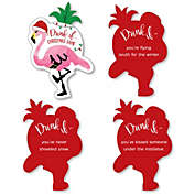 Big Dot of Happiness Drink If Game - Flamingle Bells - Tropical Flamingo Christmas Party Game - 24 Count
