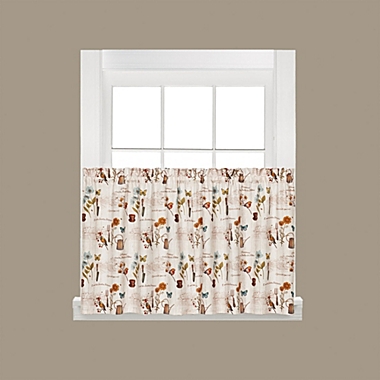 Saturday Knight Ltd Le Jardin Window Tier With 1.5" Rod Pocket - 2 Piece - 57x24", Multi. View a larger version of this product image.