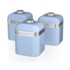 Alternate image 0 for Swan Retro Set of 3 Canisters Blue