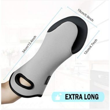 Kitcheniva Oven Mitt Pot Holder Heat Resistant Up to 500°F 2 Pcs Grey. View a larger version of this product image.