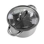 Sangerfield 5 Piece 4 Quart Stainless Steel Dutch Oven with Lid and 3-Section Dividers
