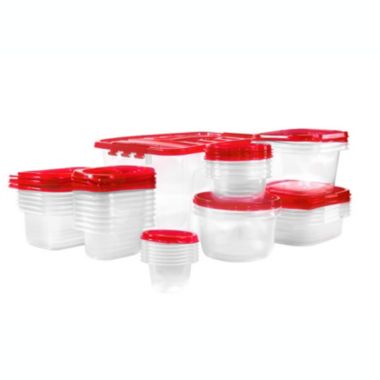 Lexi Home 62 Piece Nested Plastic Container Set with Storage Container. View a larger version of this product image.
