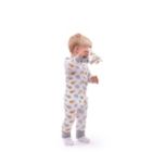 Alternate image 1 for Sleep On It Infant Boys Golden Lions Zip-Front Coverall Pajama with Blankey Buddy