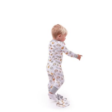 Sleep On It Infant Boys Golden Lions Zip-Front Coverall Pajama with Blankey Buddy. View a larger version of this product image.