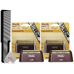 Wahl Two Packs  5 star Series RED REPLACEMENT FOIL #7031-300 with Styling Flat Top Comb