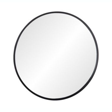 Urban Trends Collection Metal Round Wall Mirror LG Matte Finish Black. View a larger version of this product image.