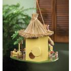 Alternate image 3 for Zingz & Thingz 9.75" Yellow and Brown Tiki Hut Outdoor Hanging Birdhouse