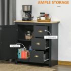 Alternate image 2 for HOMCOM Modern Floor Cabinet, Storage Sideboard