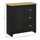 Alternate image 3 for HOMCOM Modern Floor Cabinet, Storage Sideboard