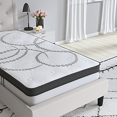 Merrick Lane Luna 10 Inch Hybrid Twin Size Mattress CertiPUR-US Certified Foam & Pocket Spring Mattress in a Box. View a larger version of this product image.