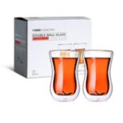 Original Double Wall Turkish Tea Glass Cups, 4.25 Ounce, Set of 2 - Insulated Thermo Glass - Verre Collection