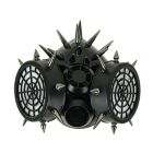 Alternate image 0 for KBW Gothic Black Vinyl Spiked Half-Face Gas Mask Punk Halloween Costume Accessory
