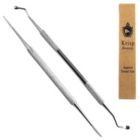 Alternate image 0 for Ingrown Toenail Tools - Sharp Edge Spoon Shaped Double Ended Toenail Lifter & Nail File Cleaner Trimmer Surgical Medical Grade Stainless Steel Manicure Pedicure Nail Care Tool (2 Pc Set) By Krisp Beauty