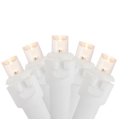 Northlight 100ct Warm White LED Wide Angle Christmas Lights, 33ft White Wire. View a larger version of this product image.