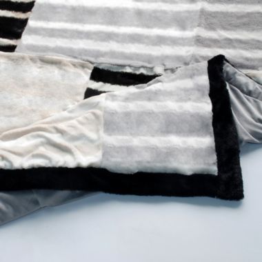 Blancho Bedding Classic Stripe Patchwork Throw Blanket (61 by 86.6 inches). View a larger version of this product image.